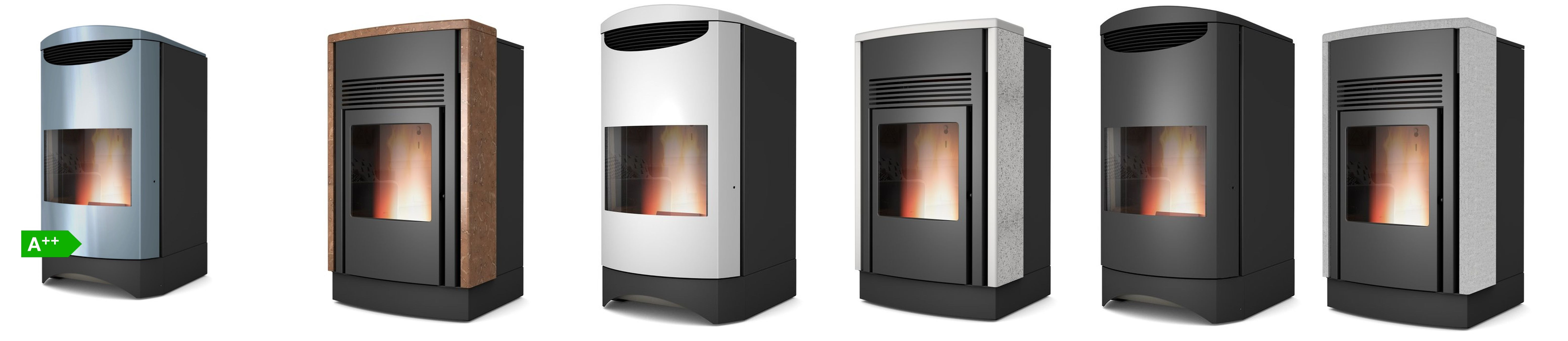 Pellet stoves with or without a chimney, just a hole through the wall.